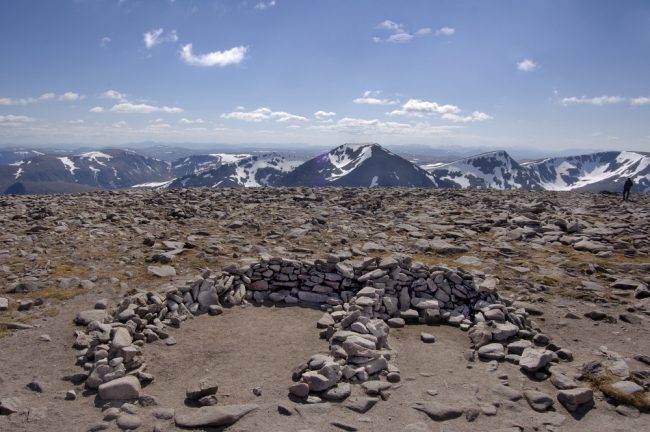 View from the summit of Ben Macdui, Scotland's second tallest mountain.
