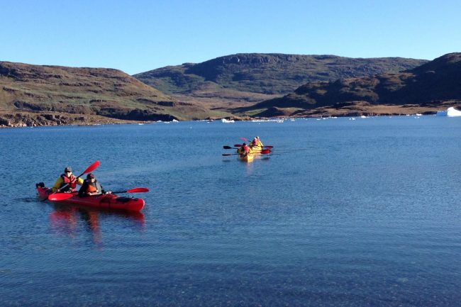 Kayaking in Greenland.