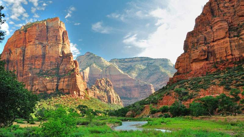 High red peaks of Zion national park, Utah