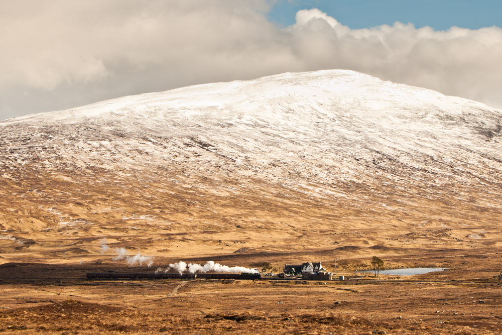 Wide open scenery at Corrour Station