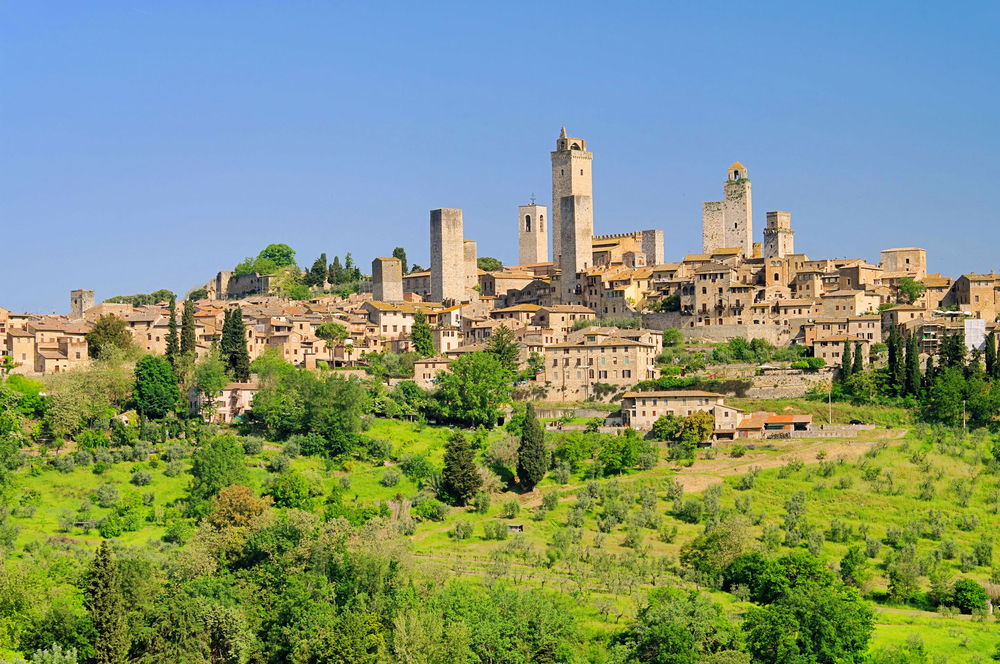 San Gimignano in the distance