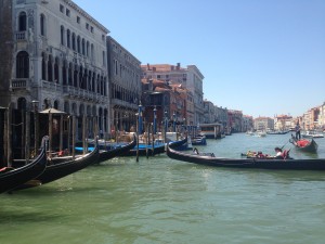 Gondolas on Venice's Canal Grande