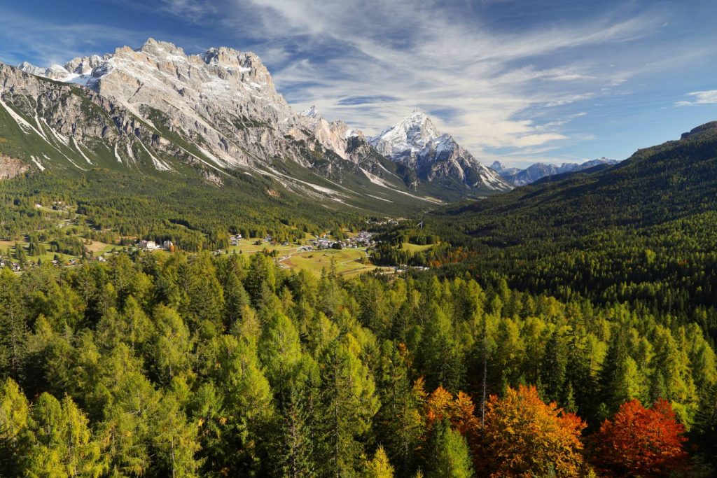 Cortina, the start point of the Alta Via 1.