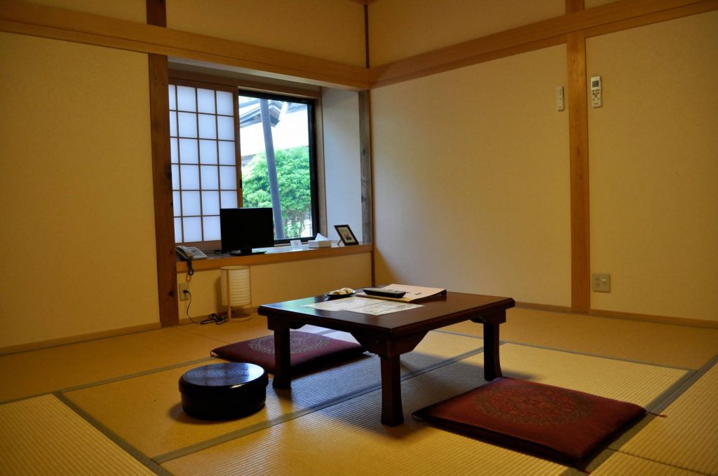 Walking in Japan - Typical Bedroom when staying in a Buddhist temple on the Shikoku Trail