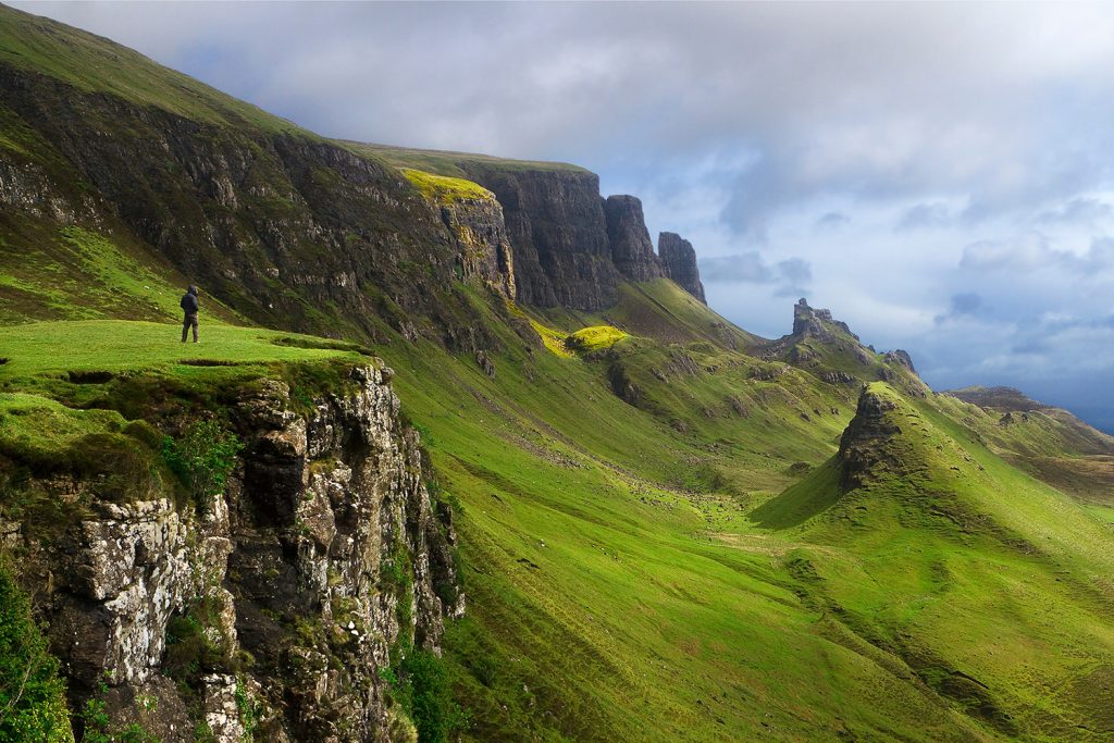 Jagged peaks and rich green of the trotternish ridge skye