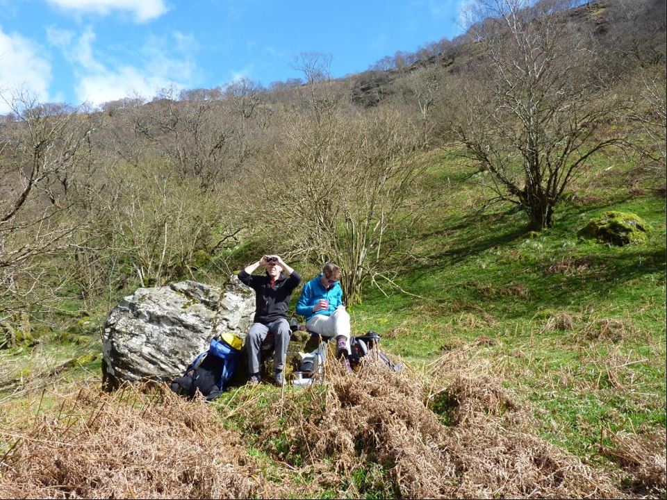 Walkers having a picnic on the west highland way