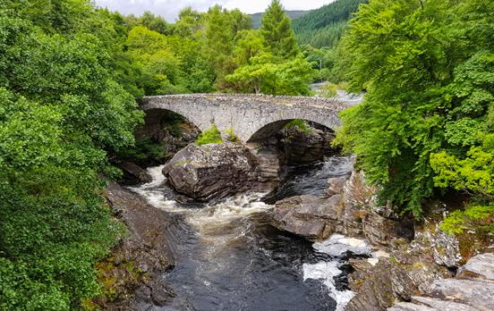 Invermoriston arched stone bridge