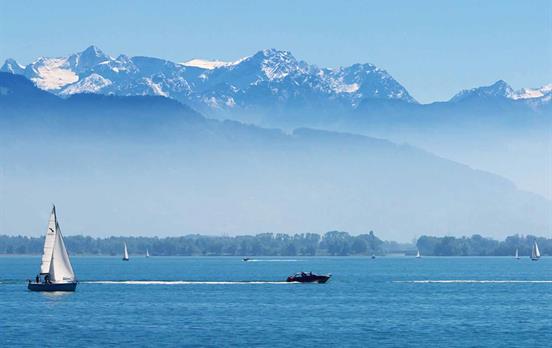 A yacht on Lake Constance