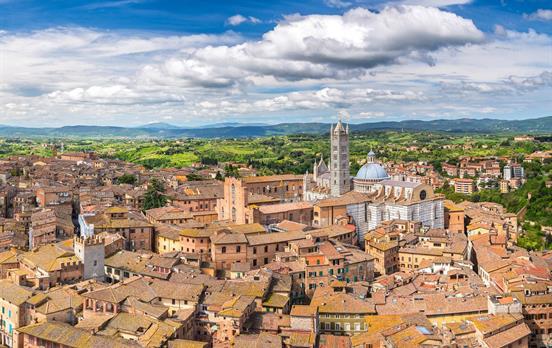 The rooftops of Siena