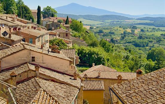 The pretty Tuscan town of Cortona
