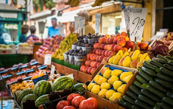 Fruit and vegetable market in Venice
