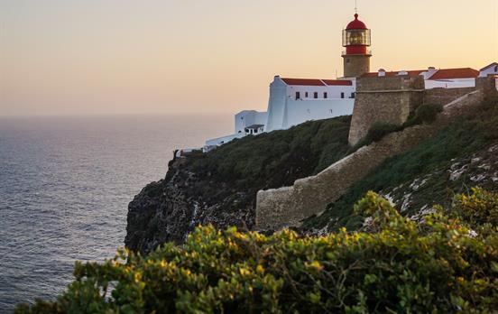 Sagres lighthouse at sunset
