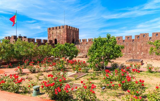 Silves Castle rose garden