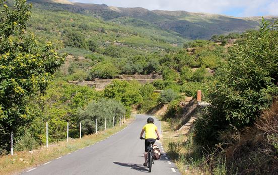 Cycling near Jarandilla de la Vera