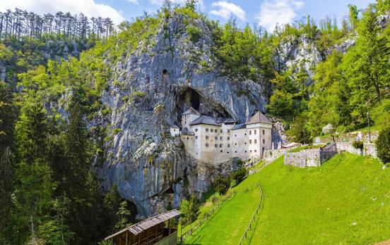 Predjama Castle at the cave mouth in Postojna