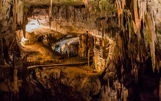 Inside Postojna cave