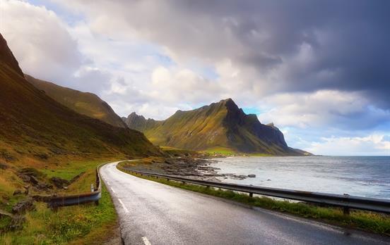 Drive on well paved, quiet roads