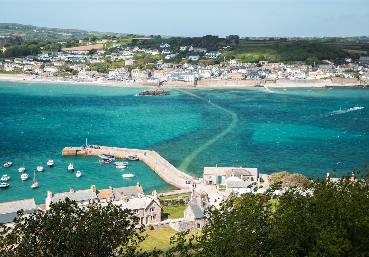 Turquoise waters looking towards Marazion