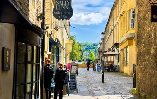 Find iconic shops down hidden lanes in Bath