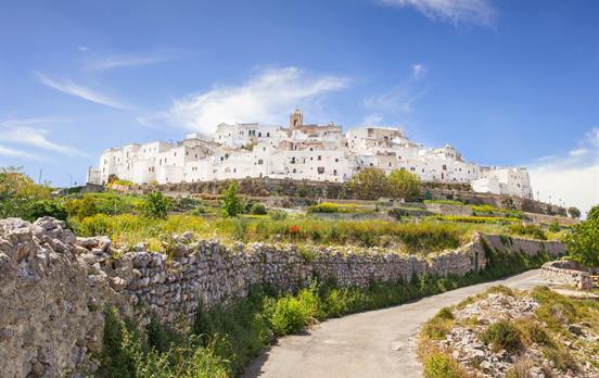 Approaching Ostuni on the hill