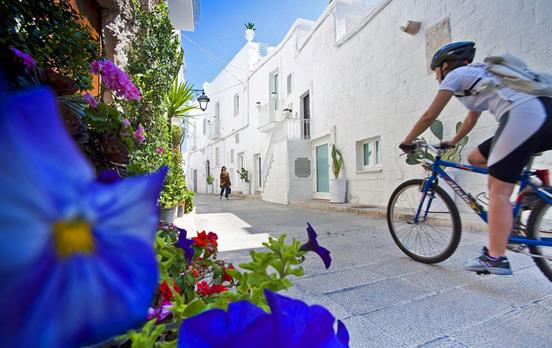 Cycle to your charming accommodations