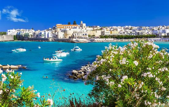 The beautiful blue waters surrounding Otranto