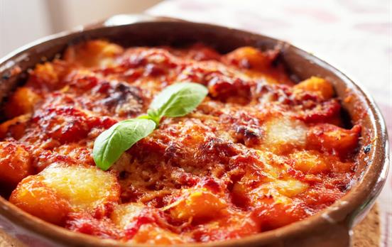 Enjoy Gnocchi with a glass of wine