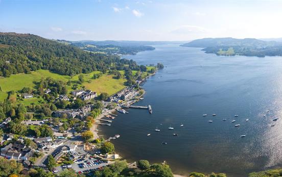 Aerial view of Lake Windermere