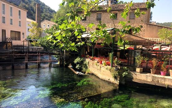 The crystal clear waters of Fontaine de Vaucluse