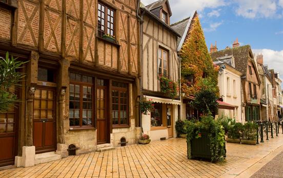 Half-timbered houses in Amboise