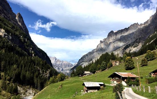 Gasterntal valley above Kandersteg,  UNESCO site