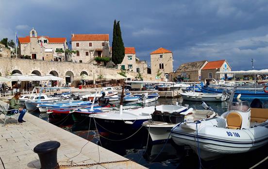Pause in a quaint harbour for a morning coffee