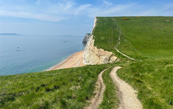 Winding paths that hug the coast line
