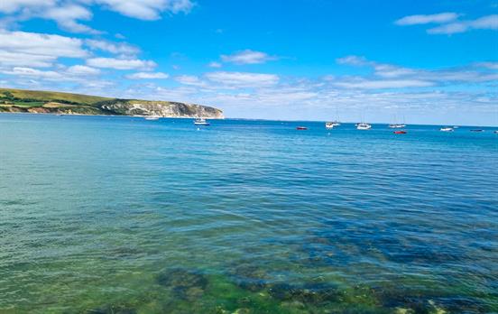 Turqoise waters at Swanage Sea