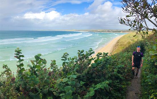Turquoise waters before Carbis Bay