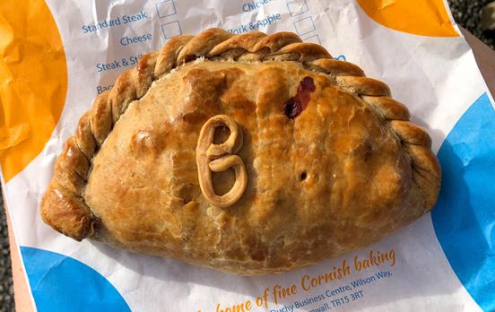 Make sure you try a hearty Cornish Pasty