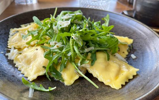 Tasty pasta dish from a local restaurant