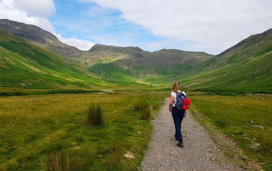 Heleen from Macs out on the Cumbria Way