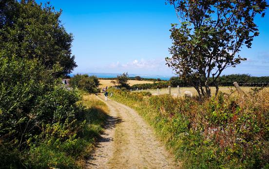 Varied terrain as you head inland