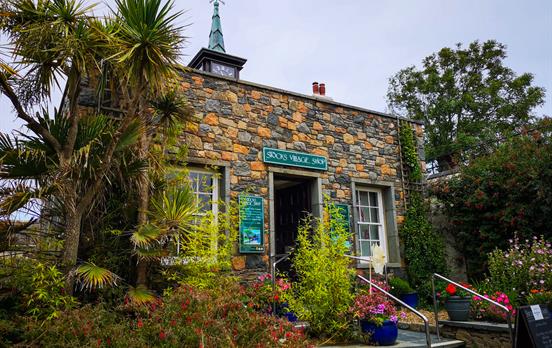 The funky looking Sark post office.