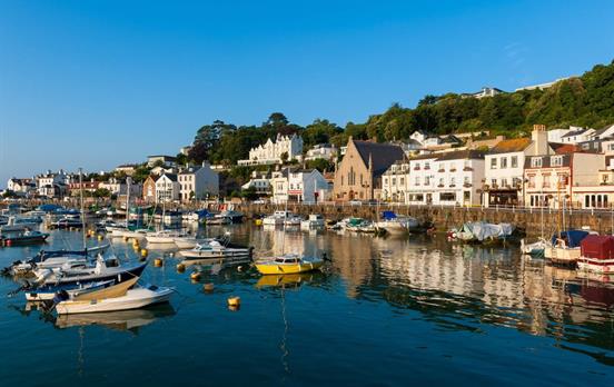 The colourful harbour of St Aubin