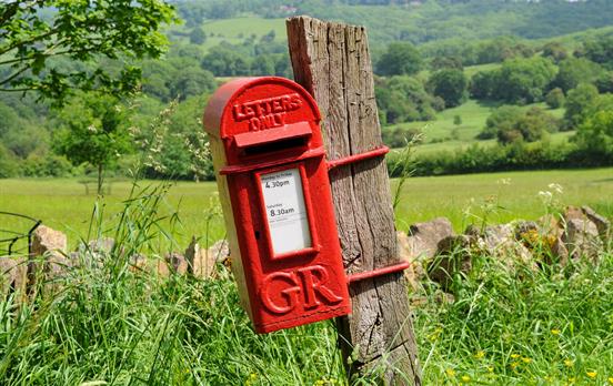 Classic British red post boxes