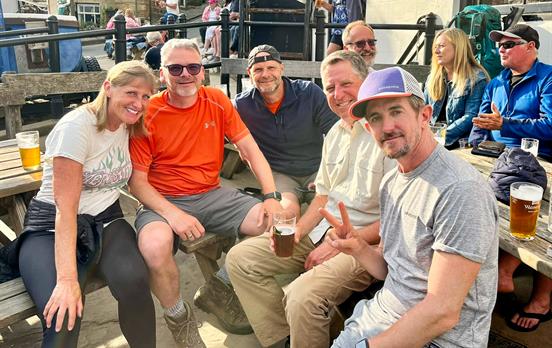 Post walk pints with fellow coast to coasters