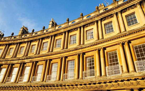 Terraced buildings in the city of Bath