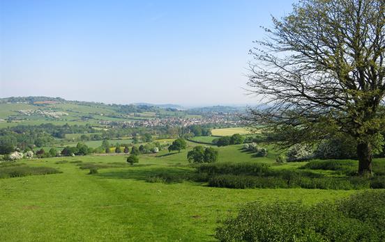 Views to Winchcombe on the Cotswold Trail
