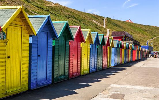 Beach huts in Yorkshire