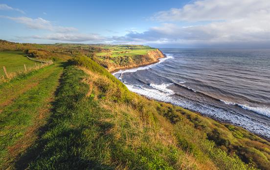 Coast line trail paths of the Cleveland Way