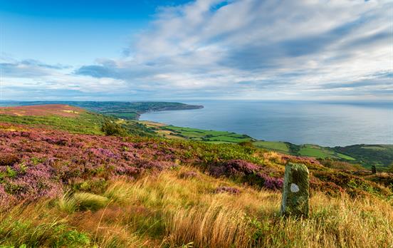 Coast line trail paths of the Cleveland Way