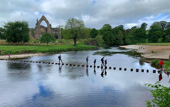 Stepping stones at Bolton Abbey