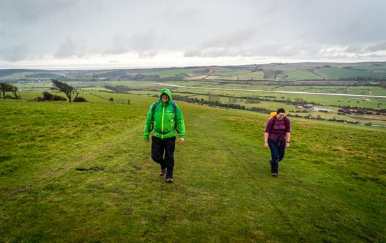 Smiles on a wet day on the South Downs
